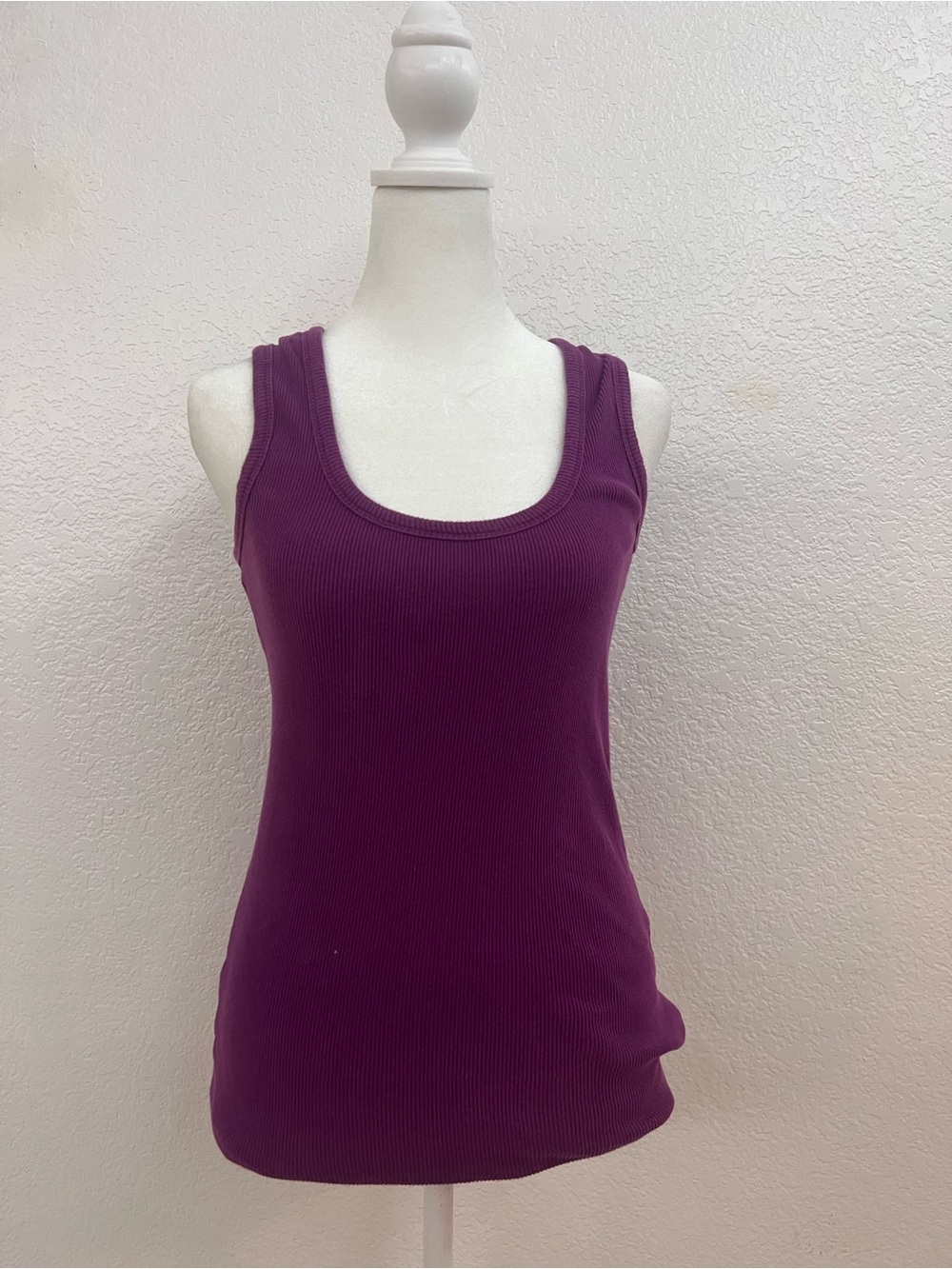 Active Basic Ribbed Tank Top – Purple – Size 1